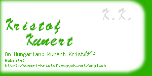 kristof kunert business card